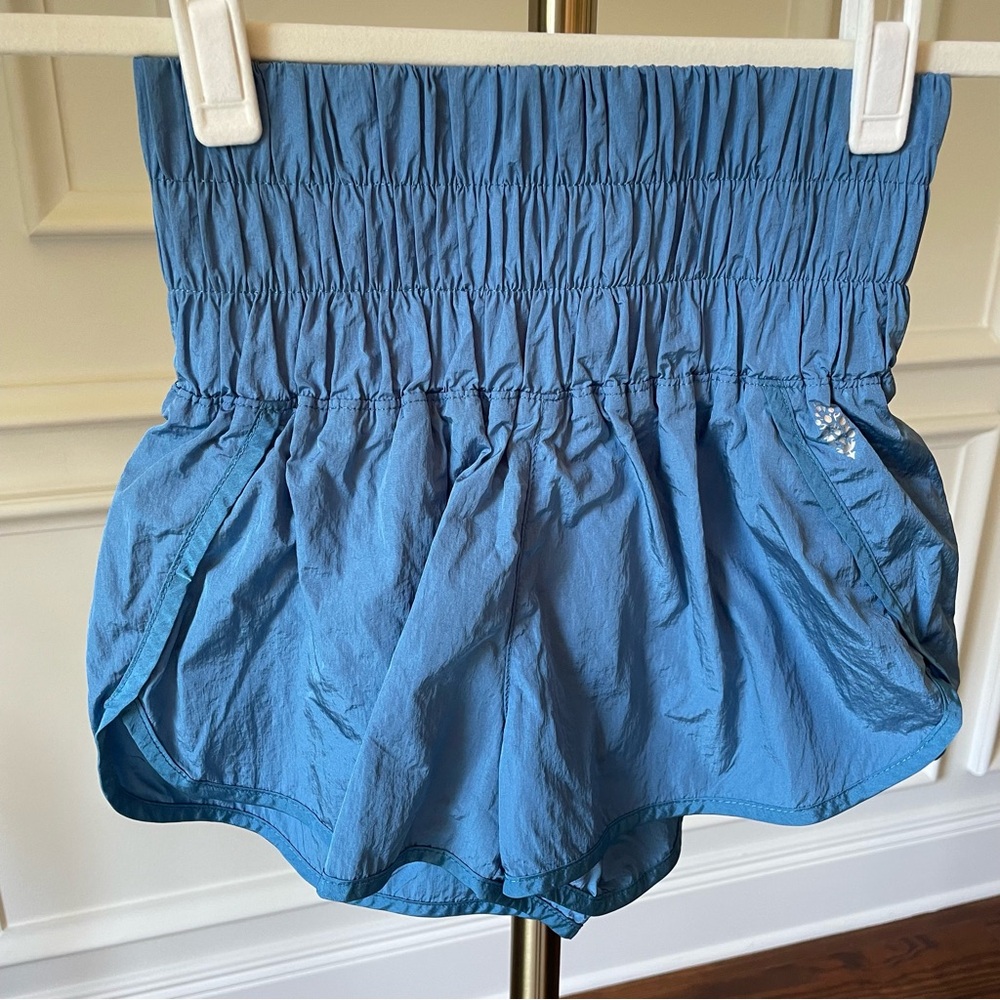 Free People FP Movement High Waist Shorts XS The Way Home  blue athletic gym run